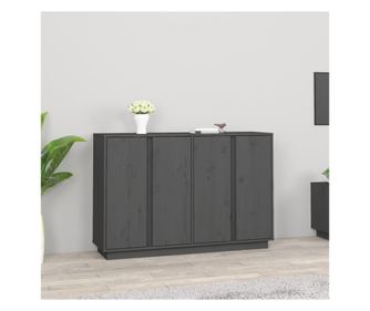 Stojalo, sivo, 120x35x80 cm, masivno borovo les.