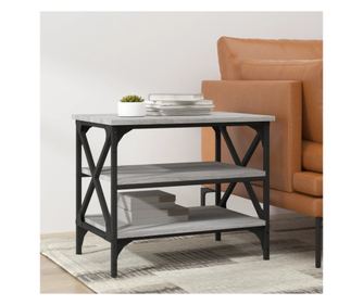 Βοηθητικό Τραπέζι, Sonoma Gray, 55x38x45 cm, Επεξεργασμένο Ξύλο