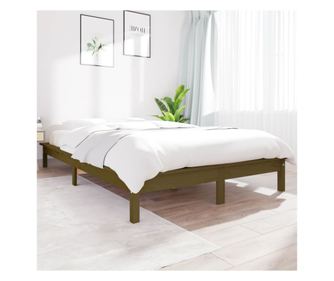 Krevetni okvir, medeno smeđa, 160x200 cm, masivno borovo drvo