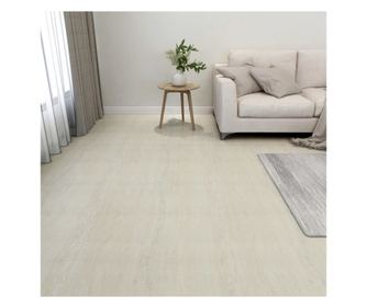 Plăci de pardoseală autoadezive, 55 buc., crem, 5,11 m², PVC