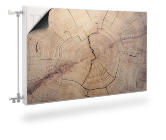 Magnet Muralo, decor radiator, lemn, inele stil forestier abstract  120x60
