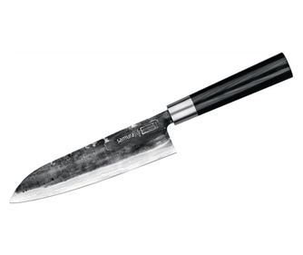 Μαχαίρι santoku Samura-Super5, ατσάλι Δαμασκού, 18.2 εκ., μαύρο/ασημί