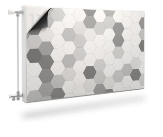 Magnet Muralo, decor radiator, alb si gri, mozaic abstract stil modern  100x60