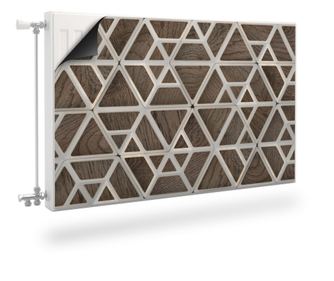 Magnet Muralo, decor radiator, abstract, imitatie lemn stil modern  100x60
