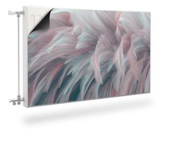 Magnet Muralo, decor radiator, pene colorate delicate pe un perete de beton  80x60