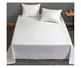 Cearsaf de pat Kotonia Home Hotel Ranforce 100% bumbac, Alb, 220x240 cm