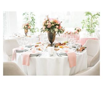 Kotonia Home кръгла покривка, перкал, 100% памук, бяла, 240 см