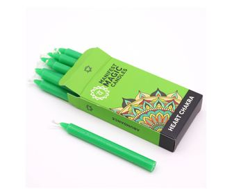 Lumanari Magice Ezoterice Verde(12bc) - Chakra Inimii