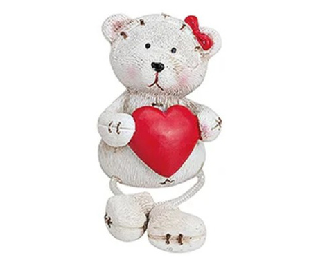 Figurina ursulet cu inima, 12 cm