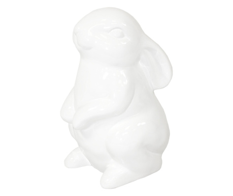 Figurina iepuras portelan alb, 22x13,5x13,6 cm