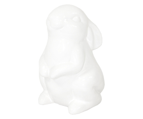 Figurina iepuras portelan alb, 16,5x10,5x11 cm