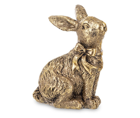 Figurina iepuras auriu antichizat, 10x5,5x7,5 cm