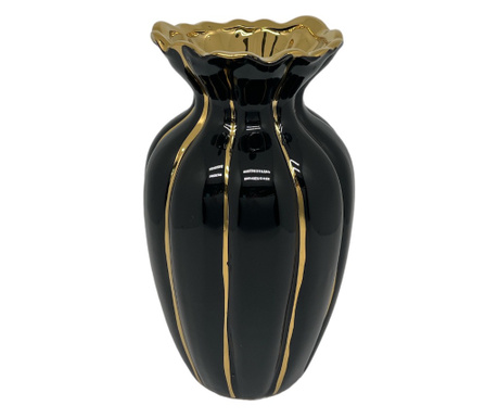 Керамична ваза в черен цвят, 25h см