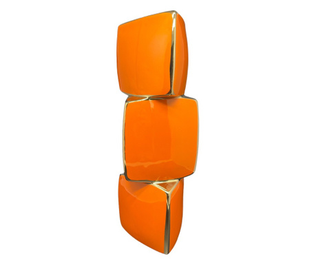 Керамична ваза в оранжев цвят, 40h см