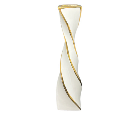 Керамична ваза в бял цвят, 40h см