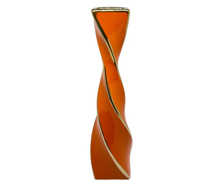 Керамична ваза в оранжев цвят, 40h см