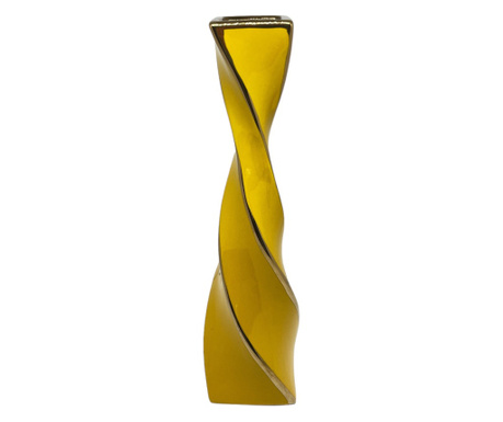 Керамична ваза в жълт цвят, 40h см