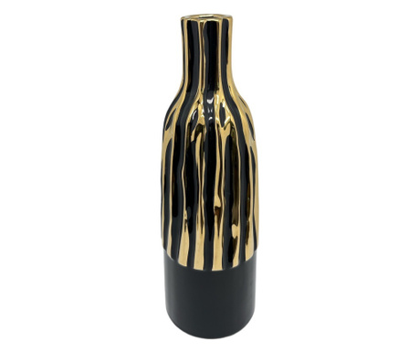 Керамична ваза в черен цвят, 36h см