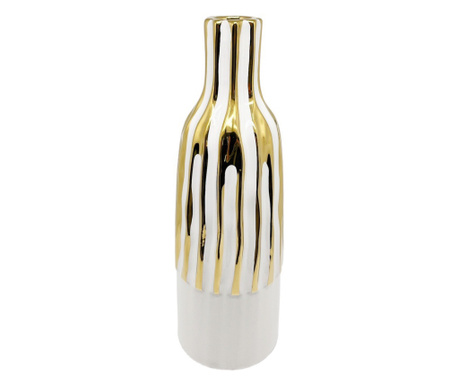 Керамична ваза в бял цвят, 36h см
