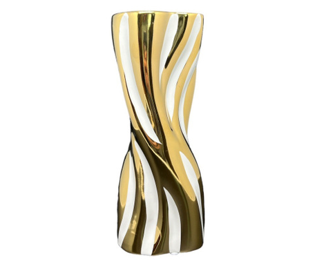 Керамична ваза в бял цвят, 24h см