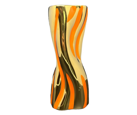 Керамична ваза в оранжев цвят, 24h см