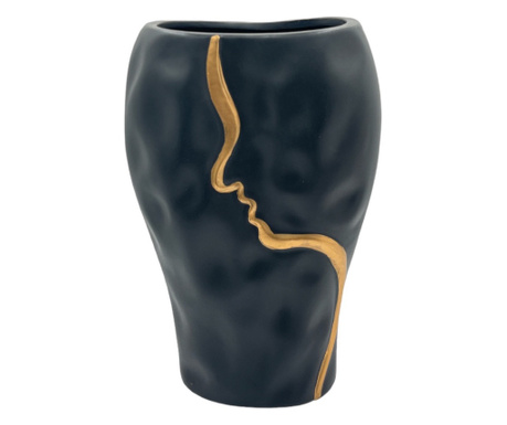 Vaza ceramica de culoare neagra, 30h cm