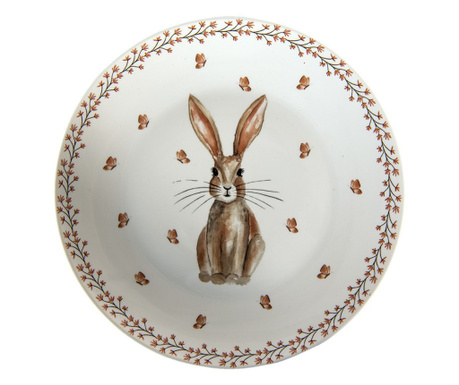 Nyuszis húsvéti porcelán desszertes tányér Rustic Easter Bunny
