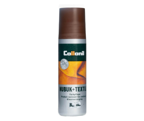 Solutie pentru piele intoarsa Collonil Nubuk + Textile, 100 ml, maro inchis