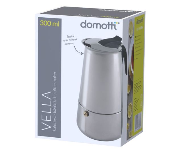 Espressor aragaz, 6 cesti, 300ml, inox, DOMOTTI Vella