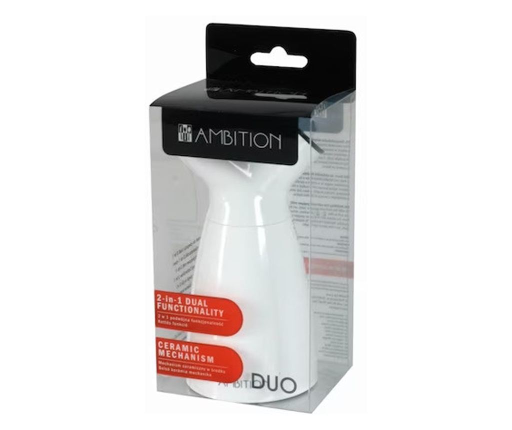 Rasnita piper si sare 2 in 1, alb, AMBITION Duo - 2
