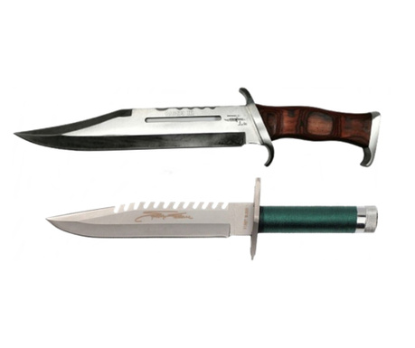 Комплект от два ловни ножа First Blood, IdeallStore, включена обвивка