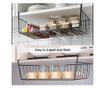 Suport metalic tip cos pentru depozitare sub raft Pufo pentru casa si bucatarie, multifunctional, 47 x 25 cm, negru thumbnail 3