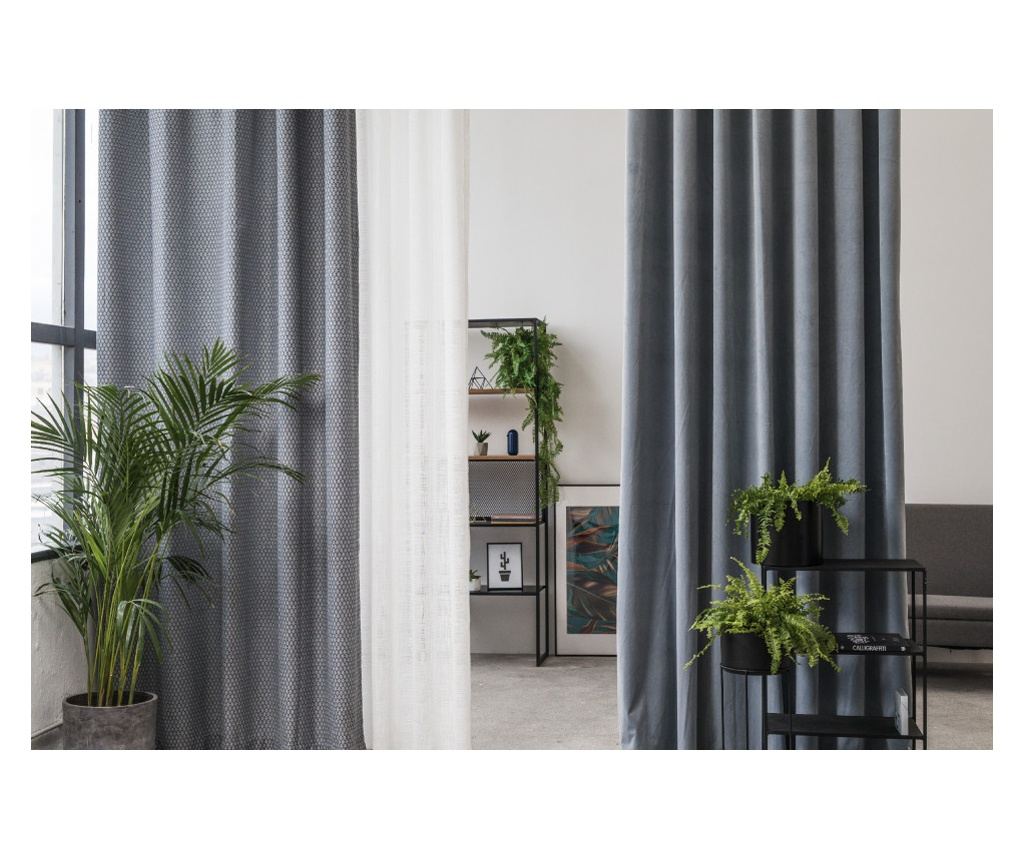 Draperie CU REJANSA CATIFEA MENDOLA CASTELLANO GRI 05 (ALEGE LATIME: L 300 CM, ALEGE INALTIME: H 200 cm) - 3
