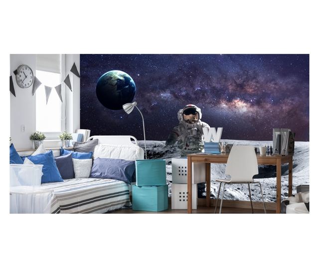 Muralo Fotótapéta űrhajós az űrben, galaxisban modern stílusú dekoráció egy tinédzser szobájába 135x90cm