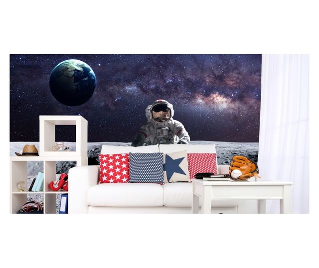 Muralo Fotótapéta űrhajós az űrben, galaxisban modern stílusú dekoráció egy tinédzser szobájába 135x90cm