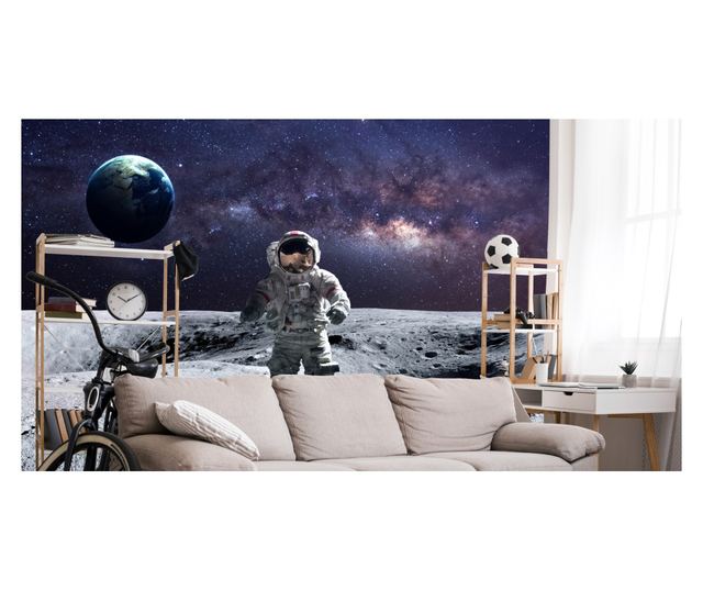 Muralo Fotótapéta űrhajós az űrben, galaxisban modern stílusú dekoráció egy tinédzser szobájába 135x90cm
