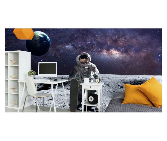 Muralo Fotótapéta űrhajós az űrben, galaxisban modern stílusú dekoráció egy tinédzser szobájába 135x90cm