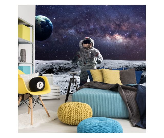 Muralo Fotótapéta űrhajós az űrben, galaxisban modern stílusú dekoráció egy tinédzser szobájába 135x90cm
