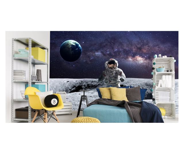 Muralo Fotótapéta űrhajós az űrben, galaxisban modern stílusú dekoráció egy tinédzser szobájába 135x90cm