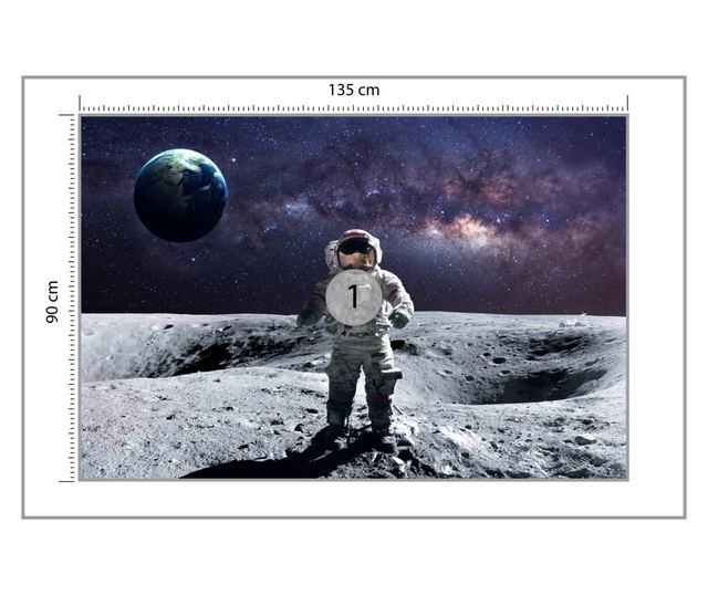 Muralo Fotótapéta űrhajós az űrben, galaxisban modern stílusú dekoráció egy tinédzser szobájába 135x90cm