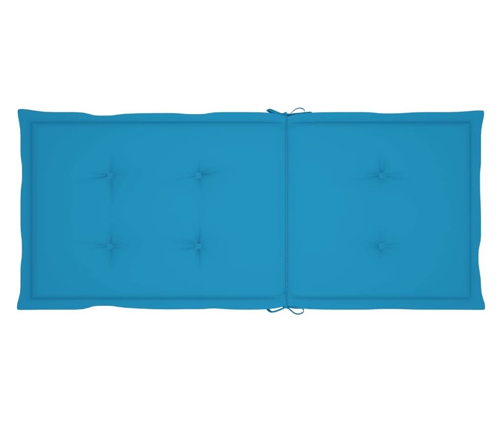 Градински възглавници за столове, 2 бр., сини, 120x50x3 см - 5