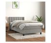 Boxspring krevet s madracem, Svjetlo siva, 90x190 cm, Baršun thumbnail 1
