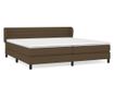 Boxspring krevet s madracem, tamnosmeđi, 200x200 cm, tekstil thumbnail 2