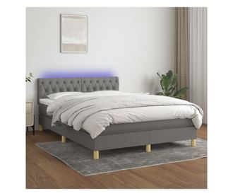 Rugs gy, matrac s LED, sttszrke, 140x200 cm, textil