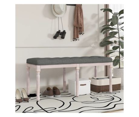 Klop, temno siva, 110x40x49 cm, tekstil