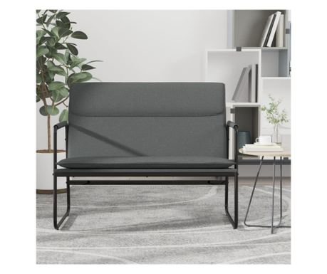 Sofa, tamnosiva, 100x64x80 cm, tekstil
