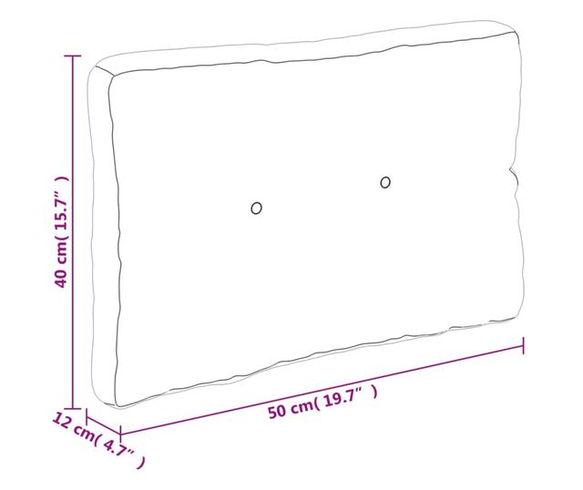 tengerészkék szövet raklappárna 50 x 40 x 12 cm