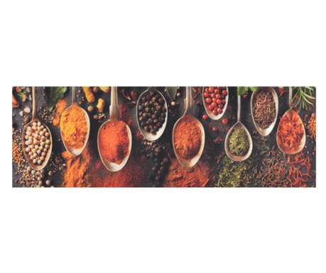 Covor de bucătărie lavabil Spoon & Spices, 60x180cm, catifea