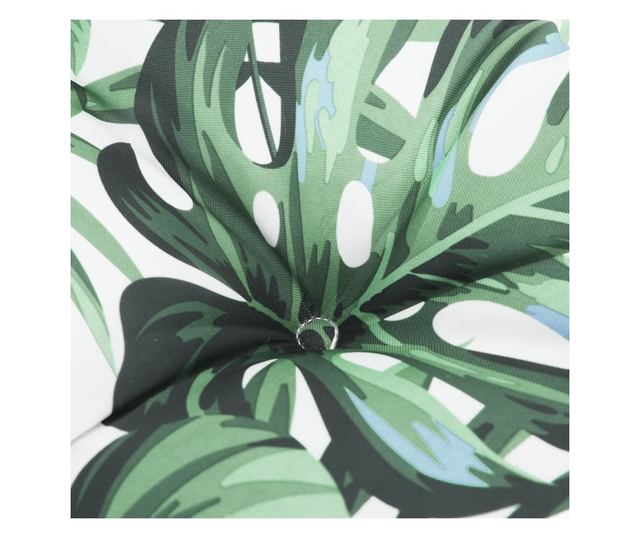 6 db levélmintás oxford szövet alacsony háttámlájú székpárna