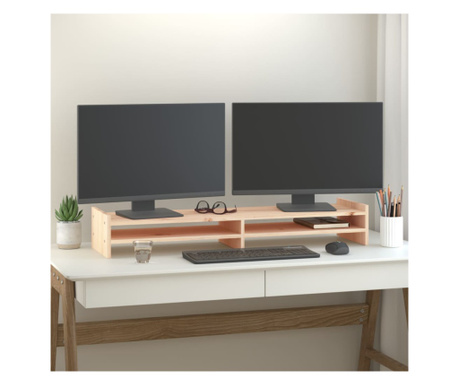 Suport pentru monitor, 100x27x15 cm, lemn masiv de pin